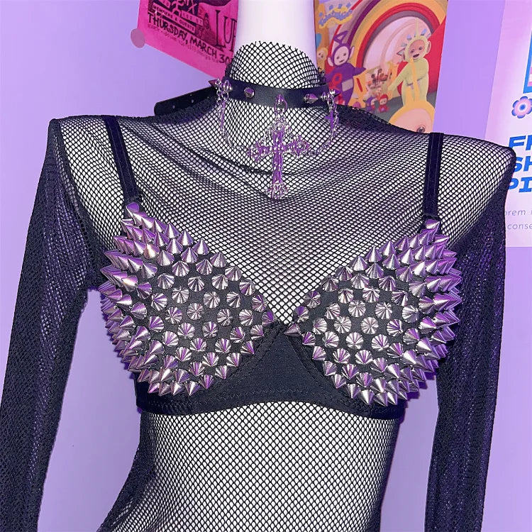 New Underwear Bras Newest Sexy Lingerie Women'S Rhinestone Cover Bra Top Silver Plunge Wire Free Bralete Fashion Sequined