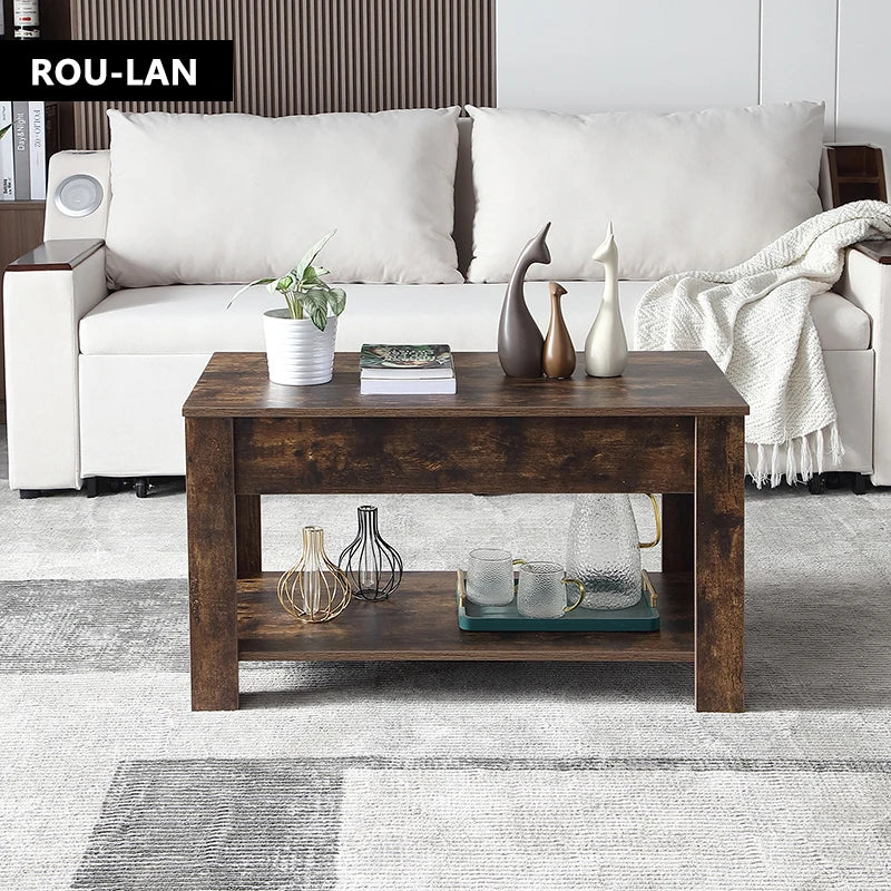 Small Modern Coffee Tables with Storage for Living Room Wood Lift Top Center Table Farmhouse