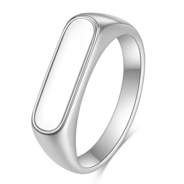 Gothic INS Signet Rings for Men Punk Black Oil Pinky Ring Gold Color Tone Stainless Steel Chunky Boys Teens Fraternal Jewelry