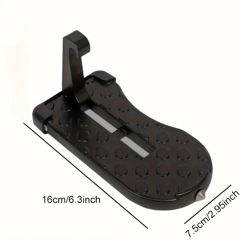 1 Aluminum Alloy Car Door Foot Pedal Assist Hook Top，Foldable Roof Rack Door Step，Easy access to the car roof，Universal Car Moun