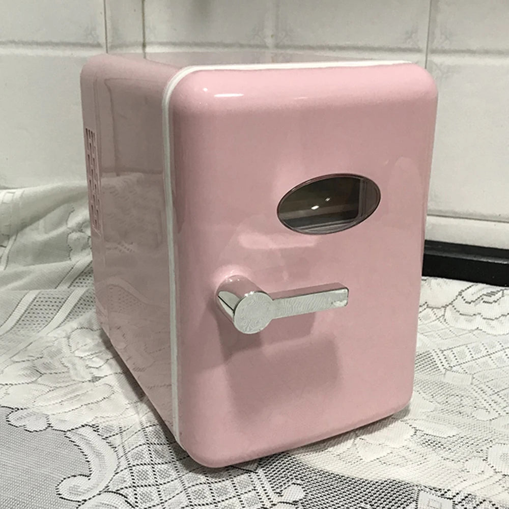 110V 220V 4L Mini Fridge Portable Refrigerator Warmer Cooler Beverage Drink Cans Samll Freezer for Home Kitchen Household 미니냉