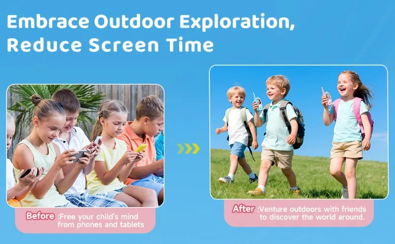 2PCS Kids Video Walkie Talkies USB Charging Indoor and Outdoor High Definition Intercom Children's Toys Birthday Gifts Ages 3-12