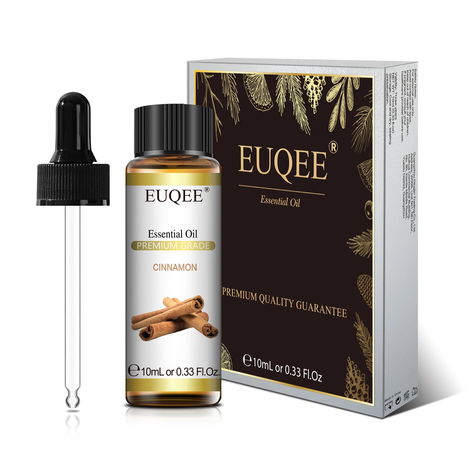 EUQEE 10ml Pure Natural Essential Oil Lavender Jasmine Eucalyptus Vanilla Sandalwood Sweet Orange Lemon Oregano Rose Fragrance