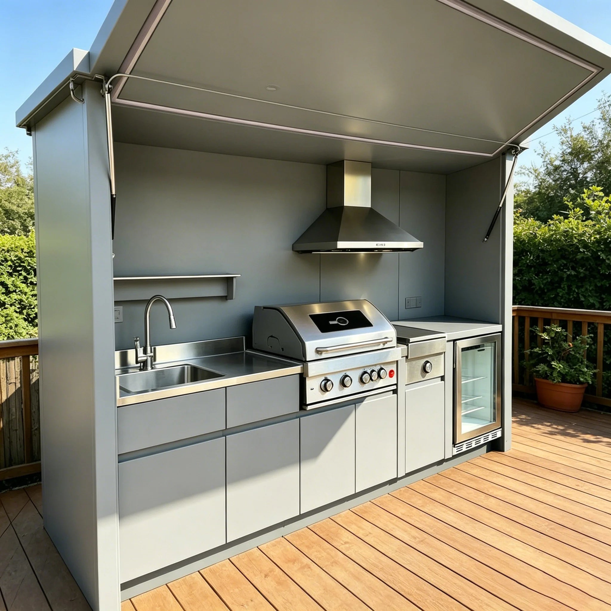 Full Equipped Outdoor Kitchen Bundle, Complete Cooking Set & Premium Non Stick Cookware,Sturdy &Functional for Outdoor Scenarios
