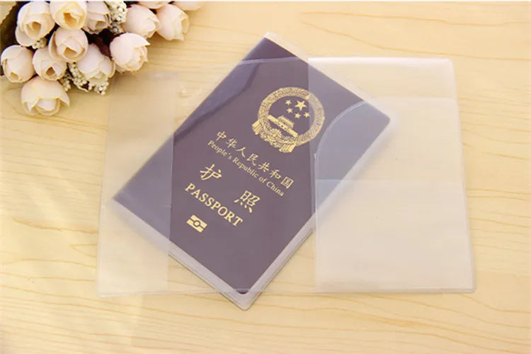 1-3PCS Passport Protective Cover Transparent Frosted, PVC Material Waterproof Document Case