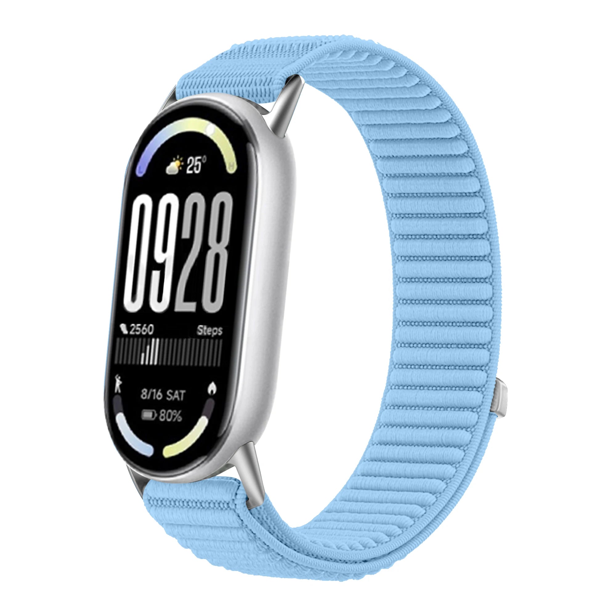 Original Nylon Loop Strap For Xiaomi Miband 10/9/8 Metal buckle Integration Bracelet Band For Miband 10 9 8 Breathable Wristband