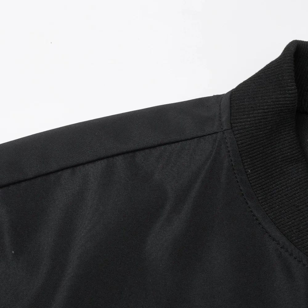 1pcs Spring and Autumn New Baseball Collar Short Loose Solid Color Jacket Men's Business Casual Thin Coat Trend