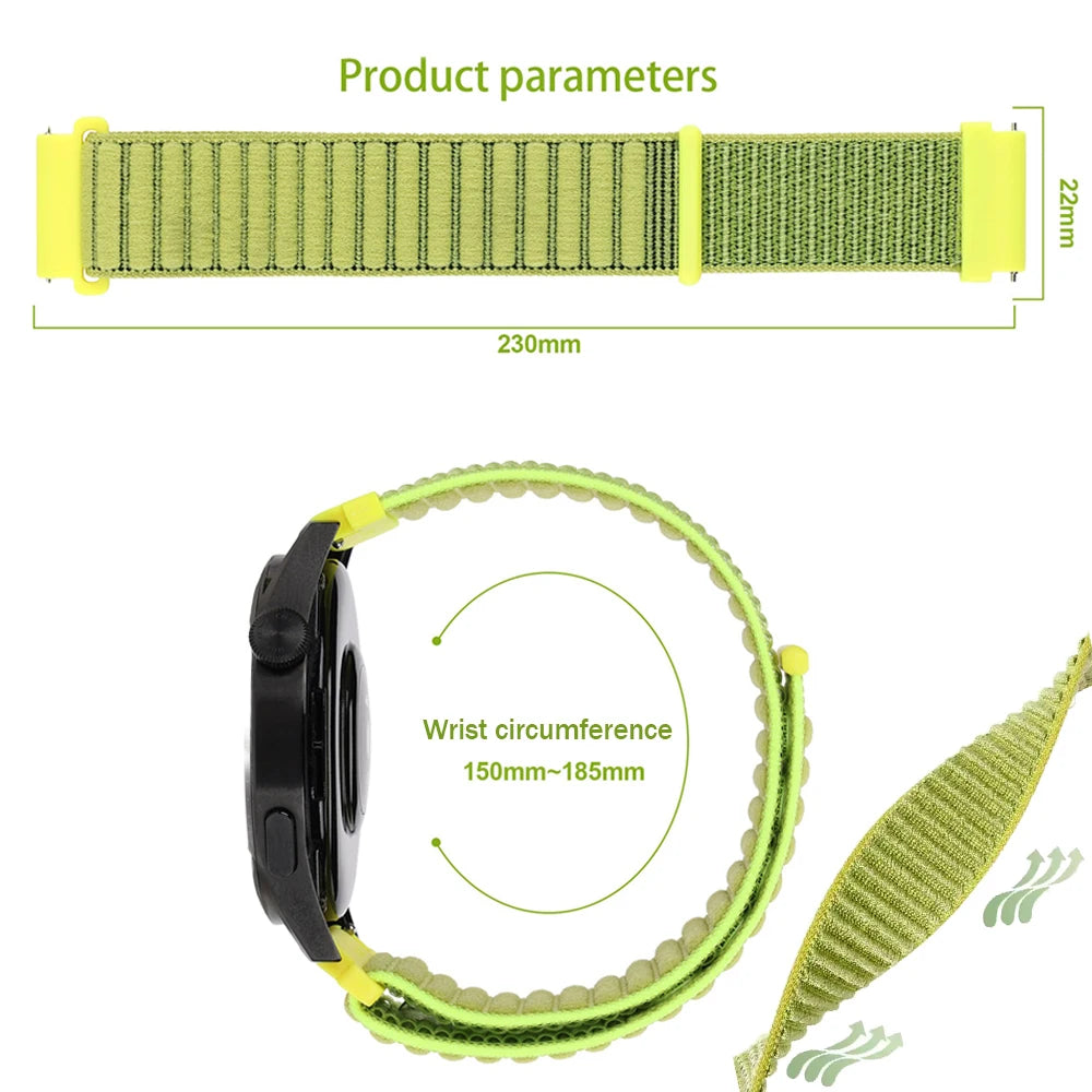 Nylon Strap For Xiaomi Watch 5/ 2 Pro/color 2/S1 Active S2 S3 S4 Sport Braided Bracelet For Xiaomi Watch 22mm Breathable Bands