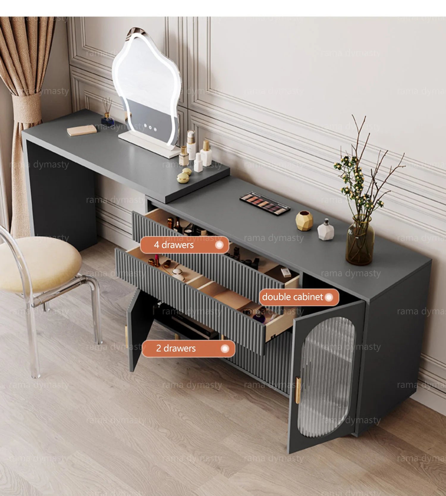 Modern Dresser Bedroom Simple Modern Corner Integrated Dressing Table Small Household Light Luxury Dressing Table