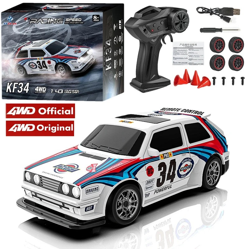 4WD RC Drift Car 1:43 Remote Control Cars Truck 4x4 Racing Drifting 2.4G Radio Mini Vehicle Model Toy Gift for Adults Kids Boys