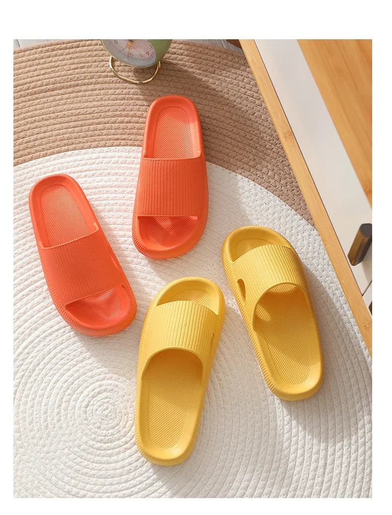 Slippers EVA Sandals Slippers Simple Men Women Wear Thick-Soled Non-Slip Summer Quarters Bathroom Shower  Indoor Home Casual