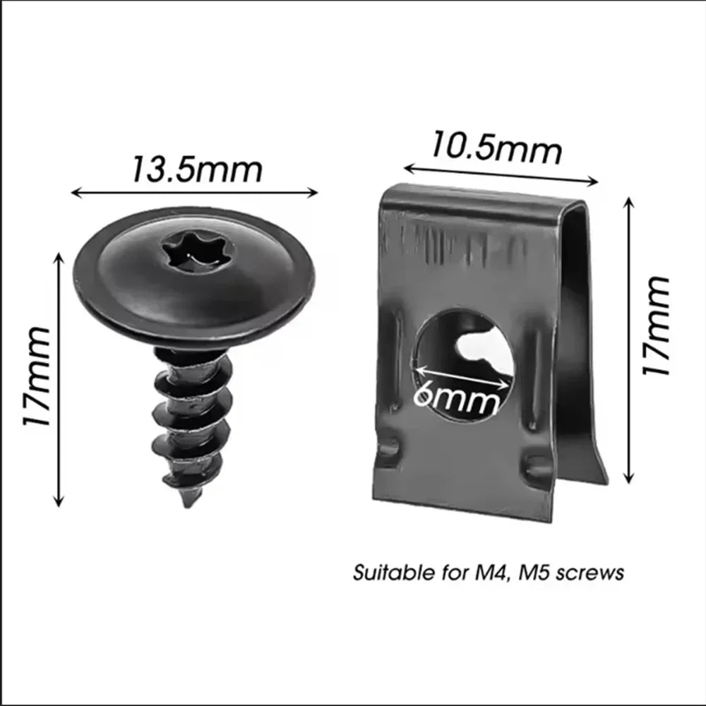 Wall Panel Fixed Screws Self Tapping Car Engine Clamps Torx Bolt Bumper Arch Mud Flaps Splash Guards Undertray Trim