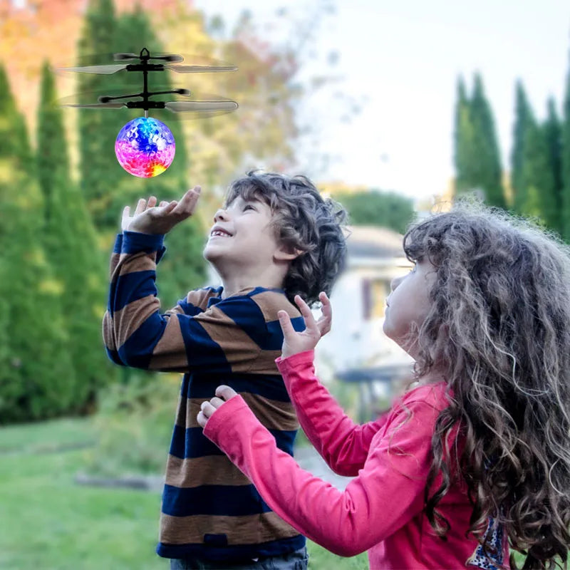 Led Light Suspension Crystal Ball Infrared Induction RC Gesture Control Colorful Glowing Toys Unique Gift for Kids