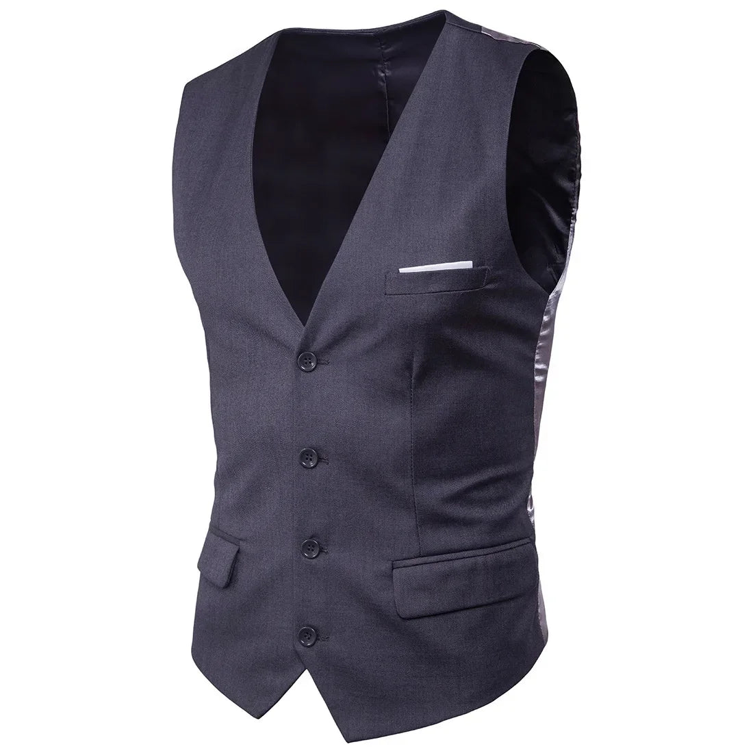 High Quality Men Suit Vest Waistcoat Business Casual Slim Groom Groomsman Wedding Men's Dress Blazer Vests Formal Party Dress