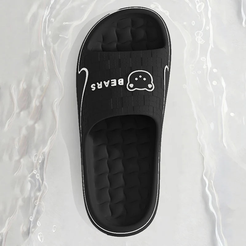 Women's Home Slippers Cute Cartoon EVA Indoor Home Bathroom Sandals Soft Sole Non-slip Summer Outdoor Beach Couple Shoes