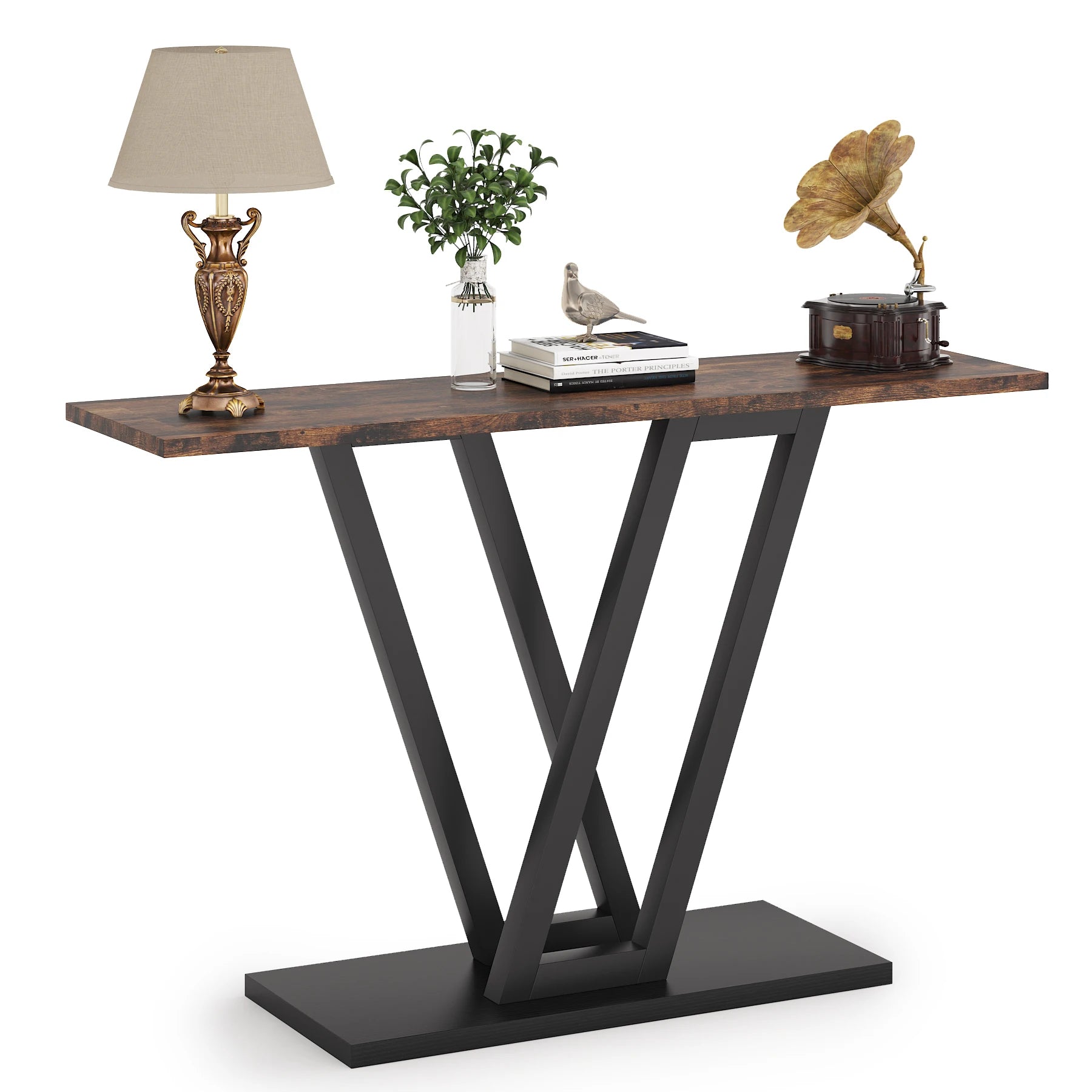 Tribesigns 110 cm Console Table Industrial Entryway Hallway Table  Living Room Furniture