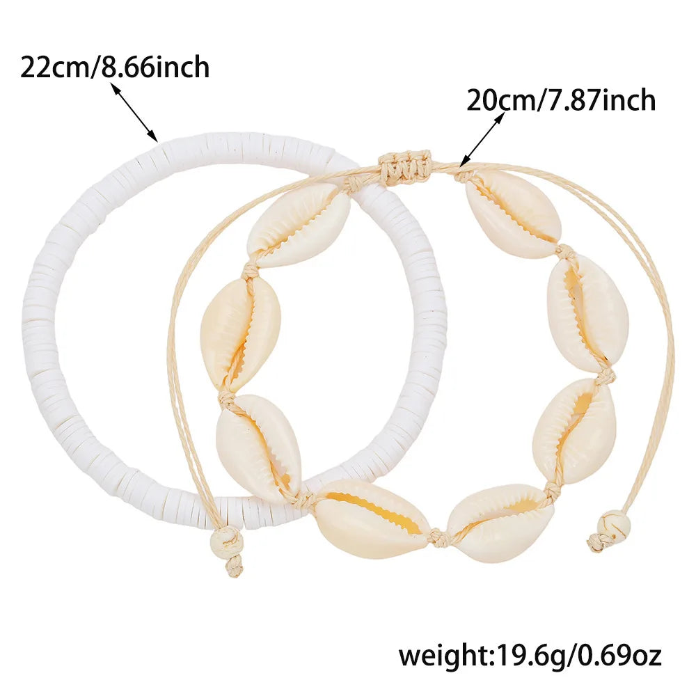 White Turquoise Beaded Chain Starfish Pendant Ankle Summer Bracelet Charm Sandals Barefoot Beach Foot Bridal Jewelry