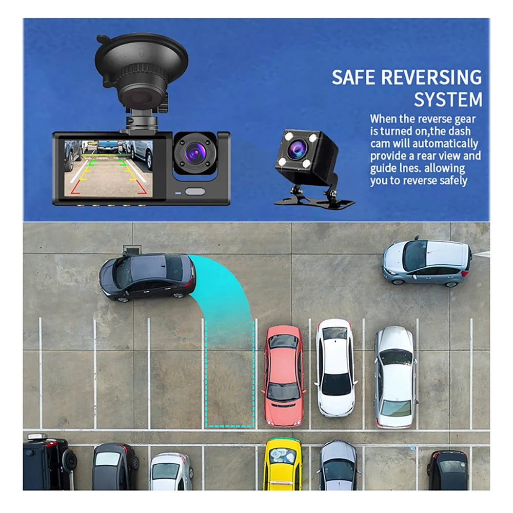 1080P Car Dvr WiFi APP 3/2Lens Dash Cam for Cars Camera for Vehicle Recorder Video Front and Rear Camera  Night Vision Dashcam