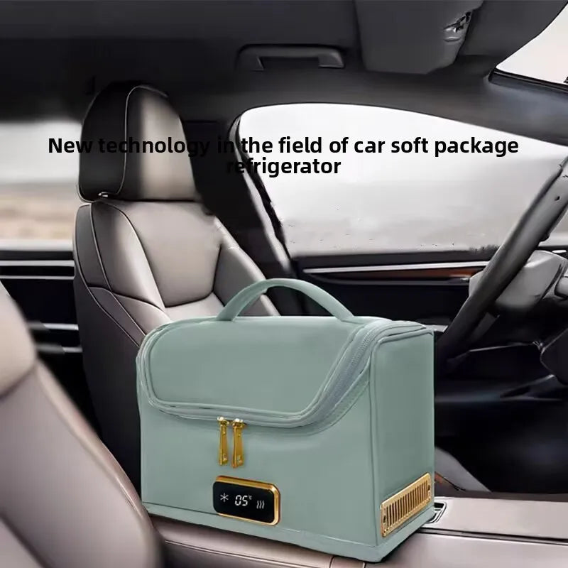 0-70℃ Portable Medicine Refrigerator Car Home Office Three-Purpose Intelligent Temperature Display+Double Power Mode Ultra-Quie