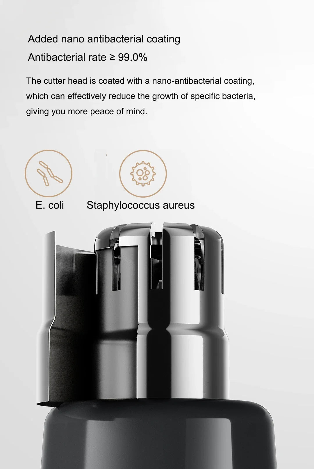 XIAOMI Mijia Electric Nose Trimmer- Rechargeable Ear Nose Hair Clipper Portable Skin-friendly Painless Eyebrow Trimmer for Men