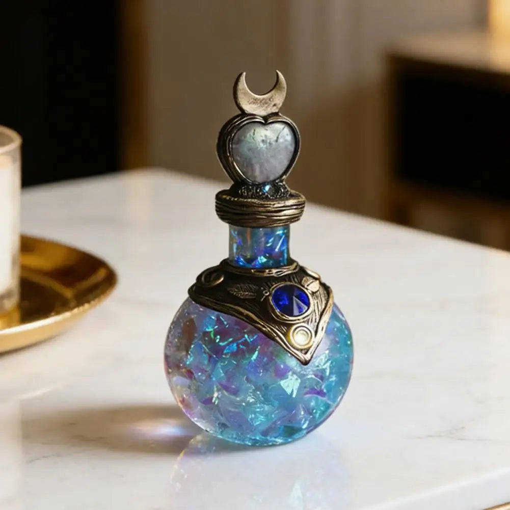 Magic Potion Bottle Mermaid Inspired Mermaid Perfume Bottle Vintage Resin Quartz Wishing Bottle Handmade Gift for Her G