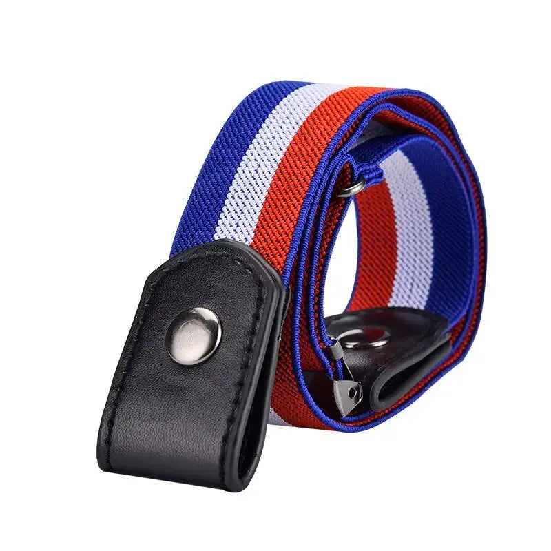 Adjustable Stretch Elastic Waist Band Invisible Belt Buckle-Free Belts for Women Men Jeans Pants Dress No Buckle Easy To Wear