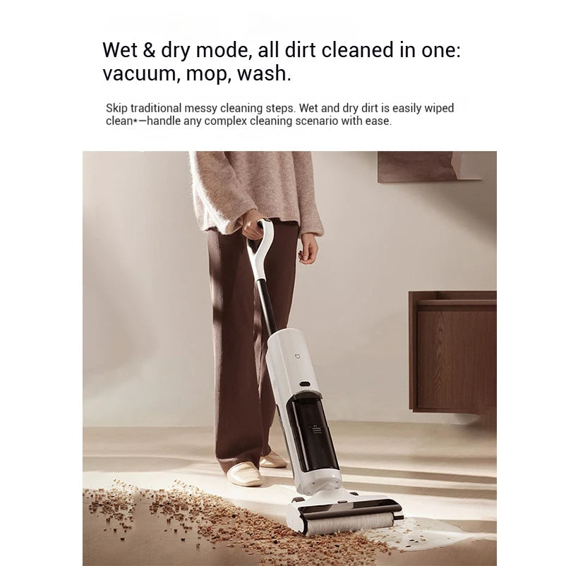 Xiaomi Mijia Cordless Wash Vacuum 2C, Electrolytic Water Sterilization, Anti-Tangle Brush for Pet Hair,Maternal-Infant Certified