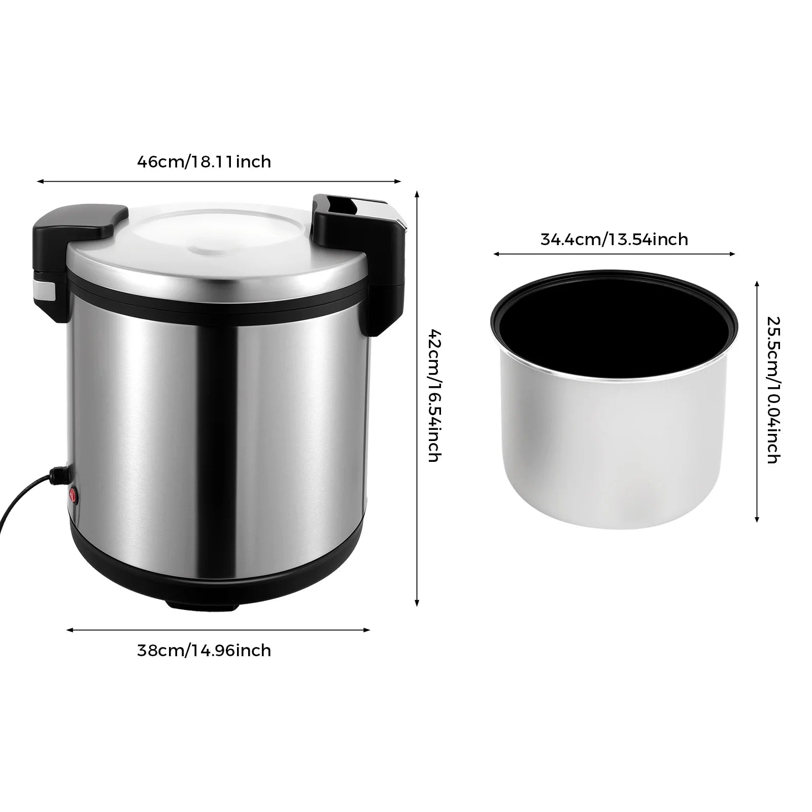 110W 110V Commercial Rice Warmer Insulation Rice Cooker Electric Rice Warmer 19L Rice Warmer for Restaurant