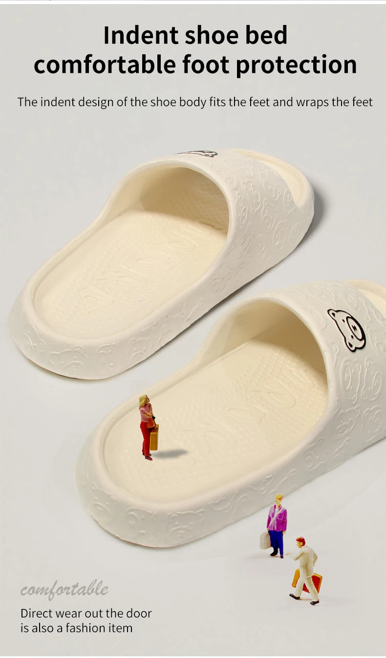 Non-Slip Slippers for Women Outdoor Wear 2024 New Indoor Home Sandals Female Summer Eva