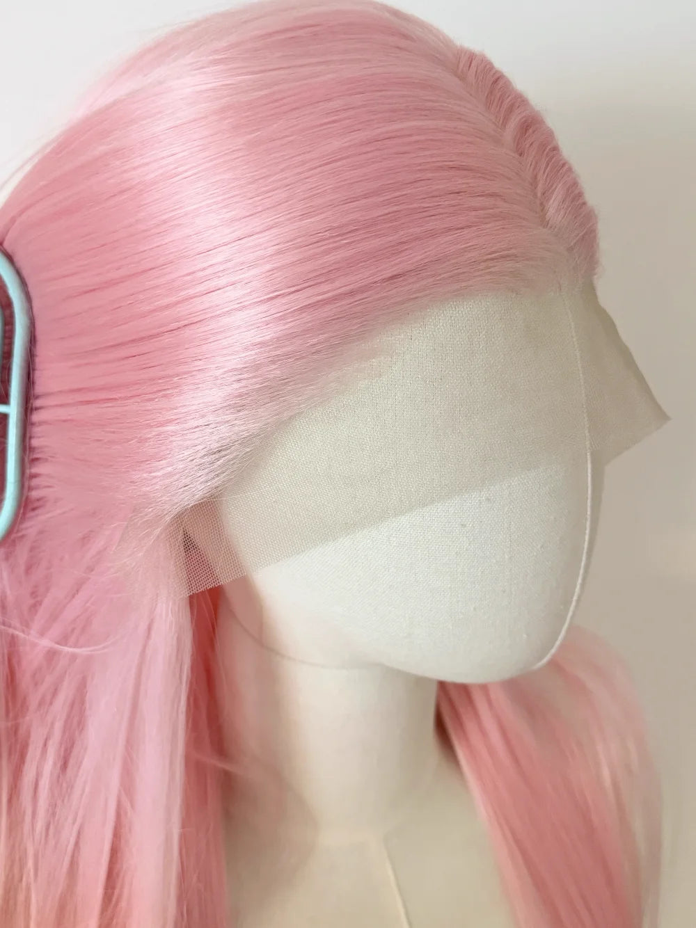 Light Pink Wig for Women 13x4 Lace Front Wig 26inch Long Straight Synthetic Wigs Soft Natural Heat-resistant Fiber Cosplay Wig