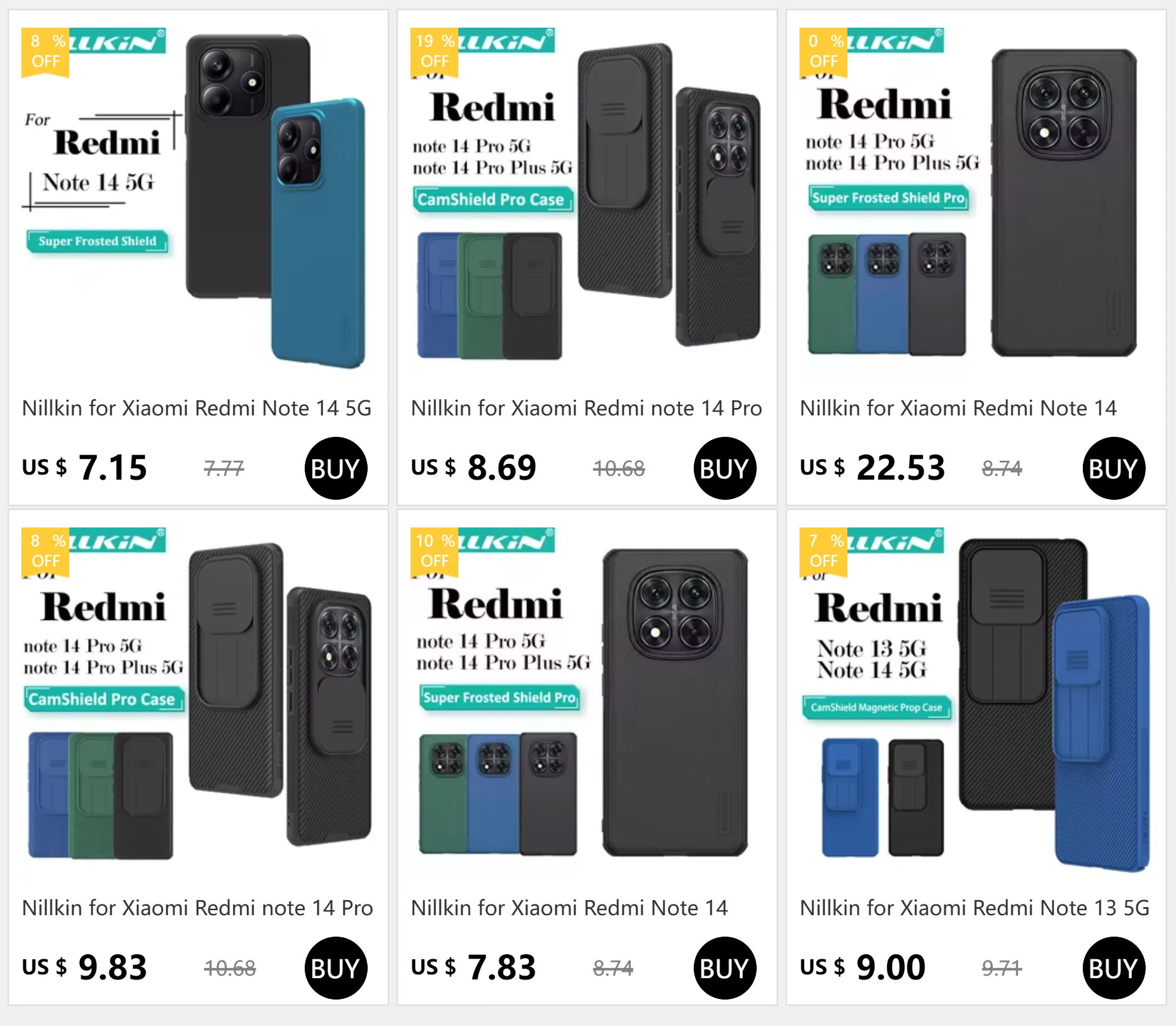 Nillkin for Xiaomi Redmi Note 15 Pro Plus Note 14 Pro Plus 5G CamShield Pro Slide Camera Cover Shockproof Protector Phone Case