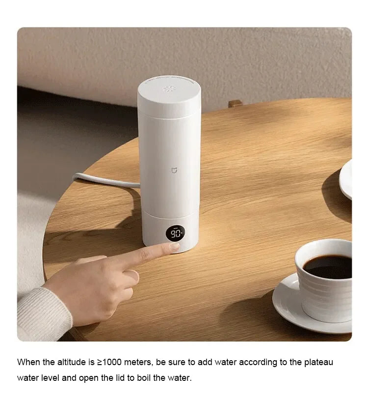 XIAOMI Mijia Portable Electric Kettle 2, 350ml Travel Water Boiler & Insulate Cup 2 in 1, 6 Temperature, 300W for Hotel Dorm