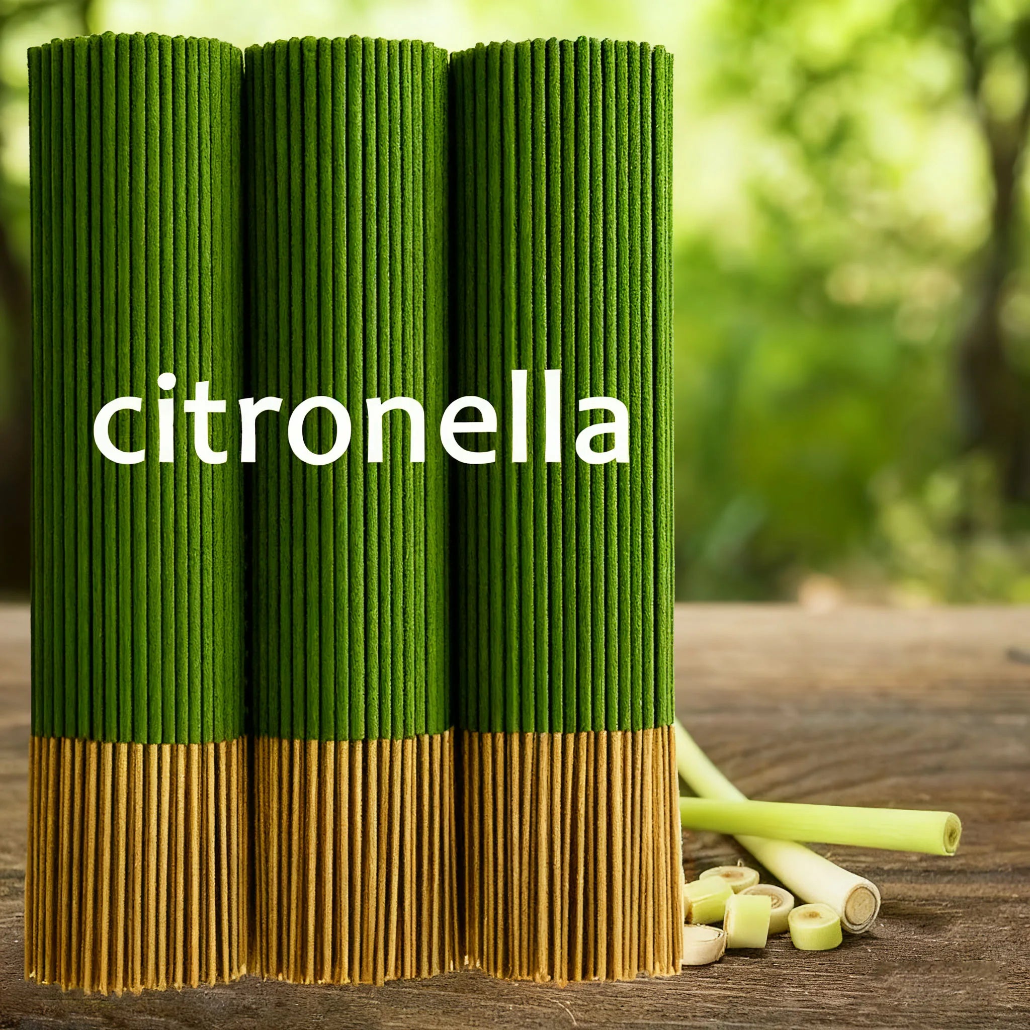 Lemongrass Sticks That Extend the Burning Time, Artificial Wooden Four-Season Fragrance, Suitable for Home, Camping, Garden, Pool and Outdoor Activities - Feng Shui to Remove Bad Energy, Purify the Air, Relax the Mind, Recycl