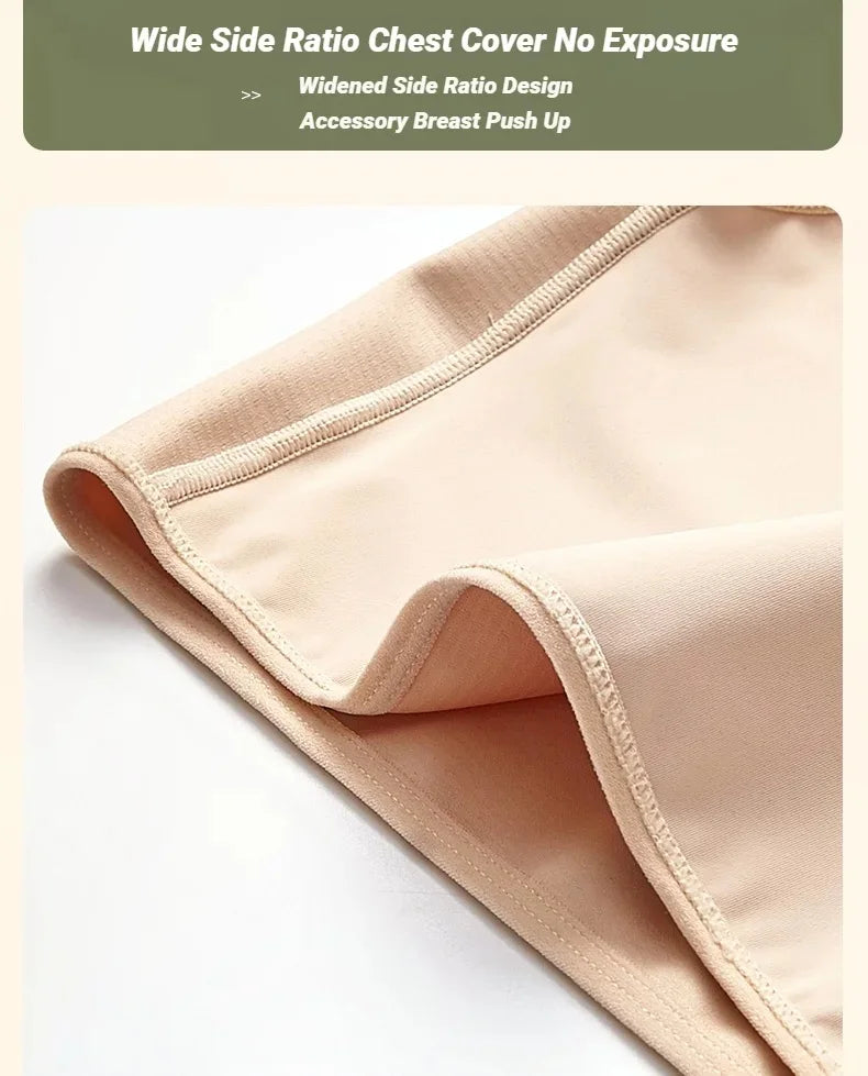 Women Breathable Chest Breast Binder Side Buckle Short Vest Tops Underwear Tank Wireless Wrap Bandages Flat Seamless