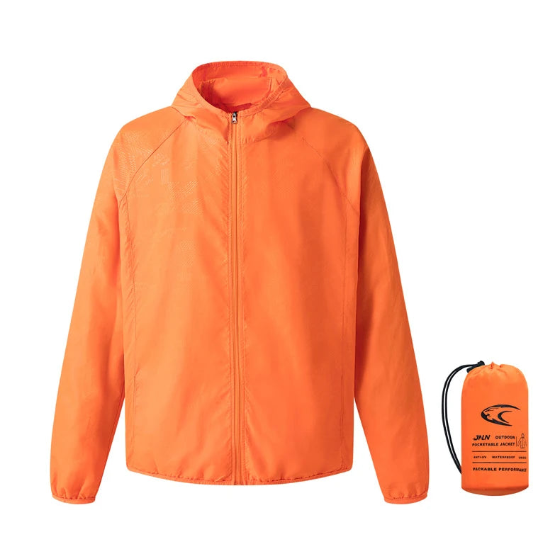 JNLN Camping Rain Jacket Men Women Waterproof Sun Protection Clothing Fishing Hunting Clothes Quick Dry Windbreaker With Pocket