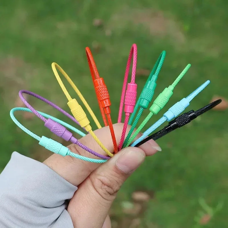 Colorful Stainless Steel Wire Luggage Tag Clip Durable And Easy To Install Perfect For Travel And Everyday Use  5-10pcs