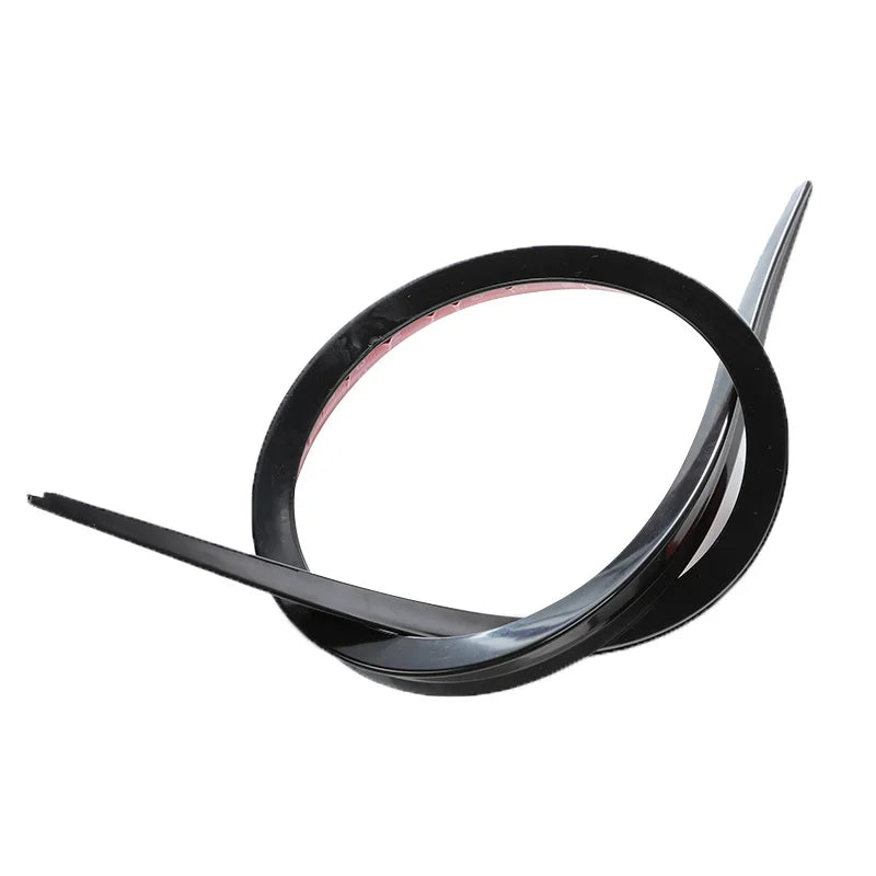 1.2M Universal Flexible PU Car Spoiler Lip Soft Rubber Roof Trunk Wing Sticker Trim Self-adhesive Bonnet Hatch Gate Decorative
