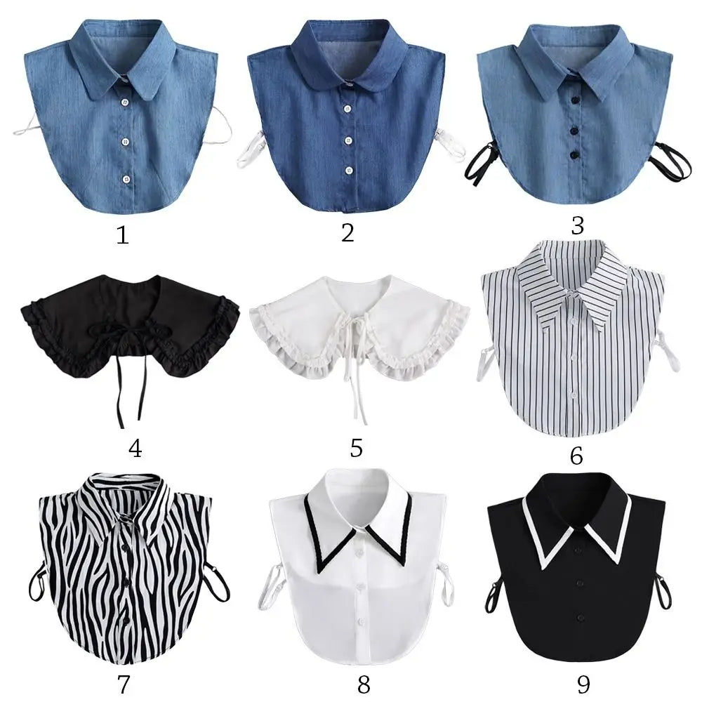 New Lapel Fake Collar Vintage Detachable Shirt False Collar for Women Blouse Sweater Lapel Top Neckwear Ties Clothes Accessories