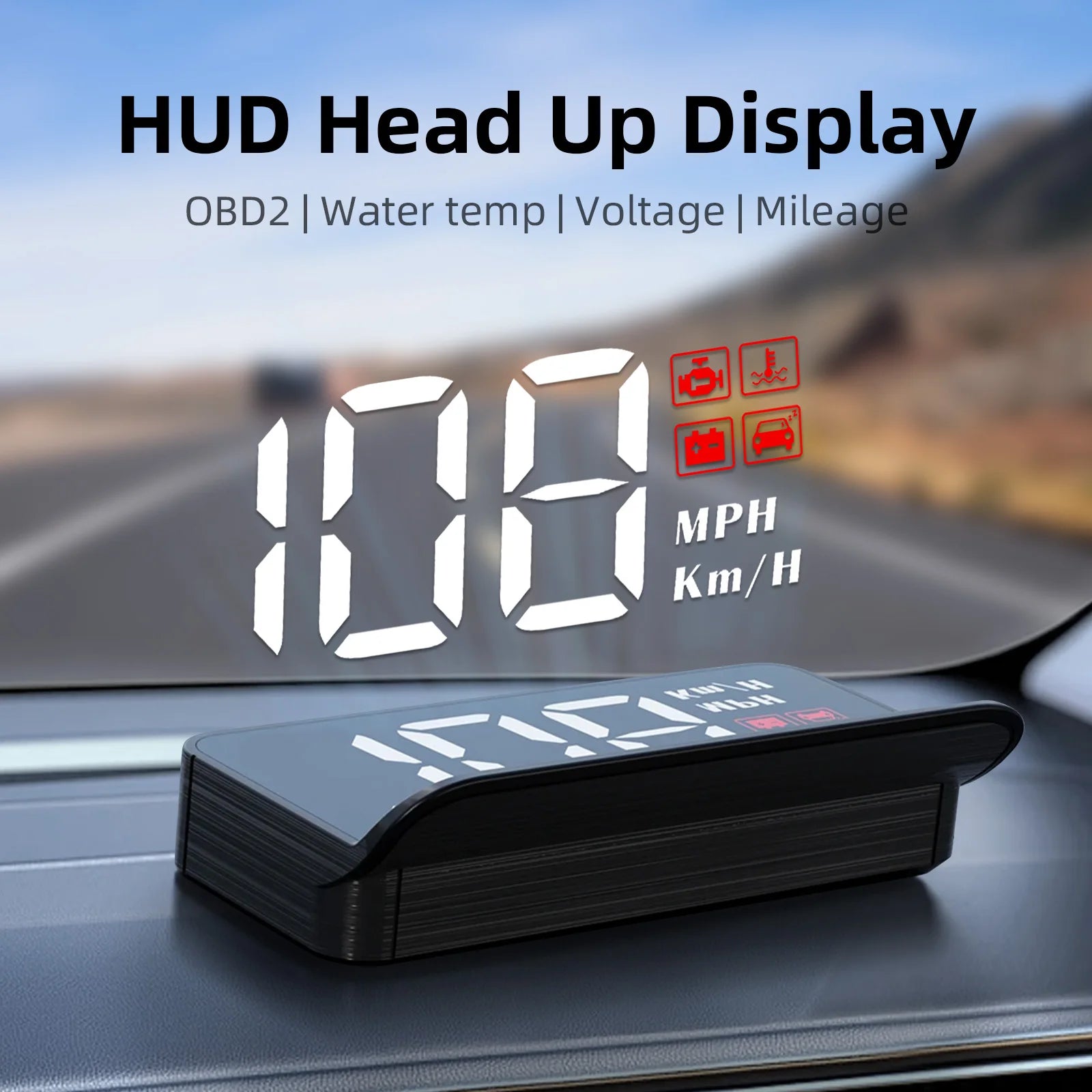 M3 OBD2 HUD / M1 GPS Head Up Display Auto Projection GPS Speedometer Digital Car Accessories Glass Projector Display HUD Alarm