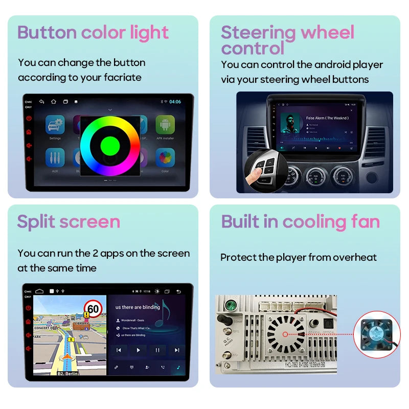 Android 15 For Toyota Camry XV40 Aurion 2007 - 2011 DSP Carplay Head Unit Multimedia Player GPS Navigation Stereo Car Radio WIFI