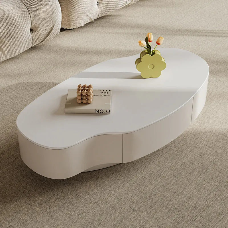 Special-shaped Coffee Tables Modern Luxury Service Sedentary Black Side Tables Storage Lounge Center Mid Century House Furniture