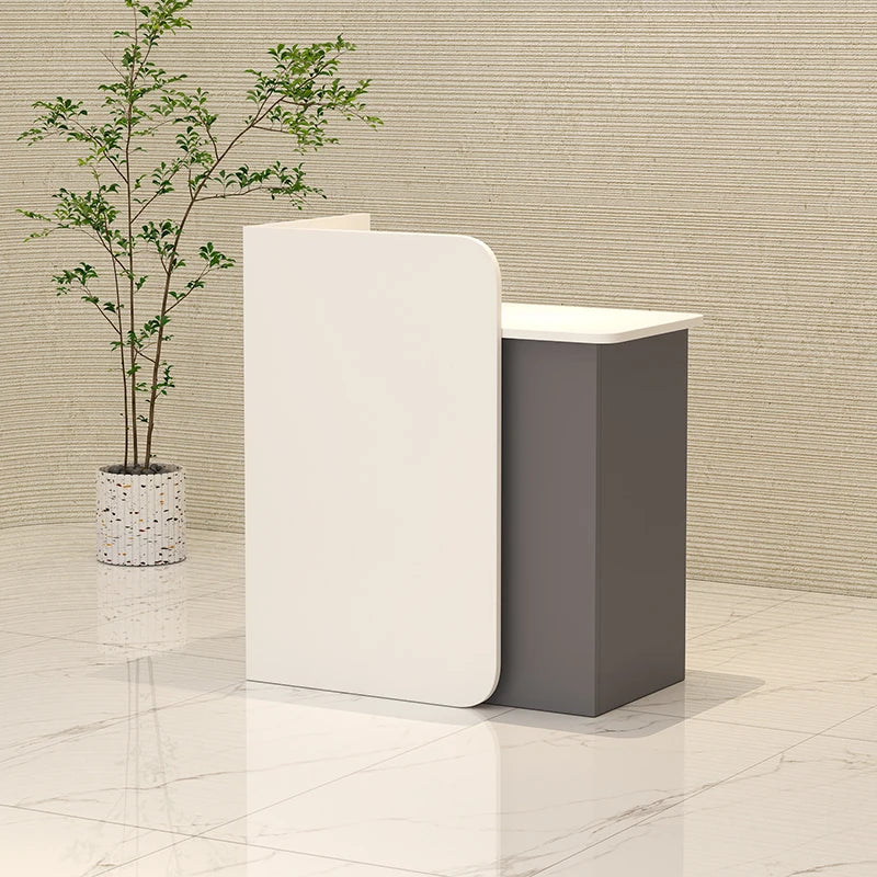 Customized Glamour Desk Table Trendy Aesthetic European Storage Reception Desk Elegant Classic Rezeptionstheke Office Furniture