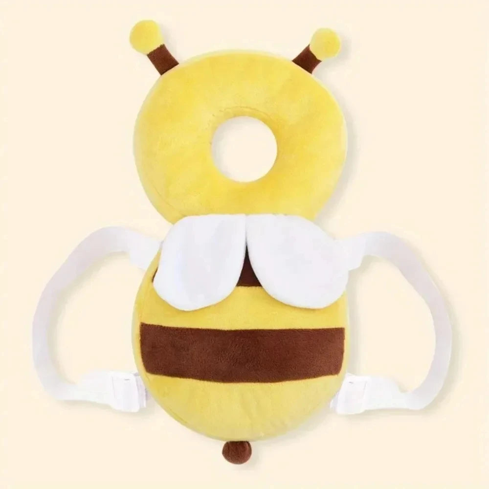 Head Back Protector Baby Protect Pillow Learn Walk Head Protector Cushion Anti Fall Backward Cap Carry Cartoon Kids Safe Bee Bag