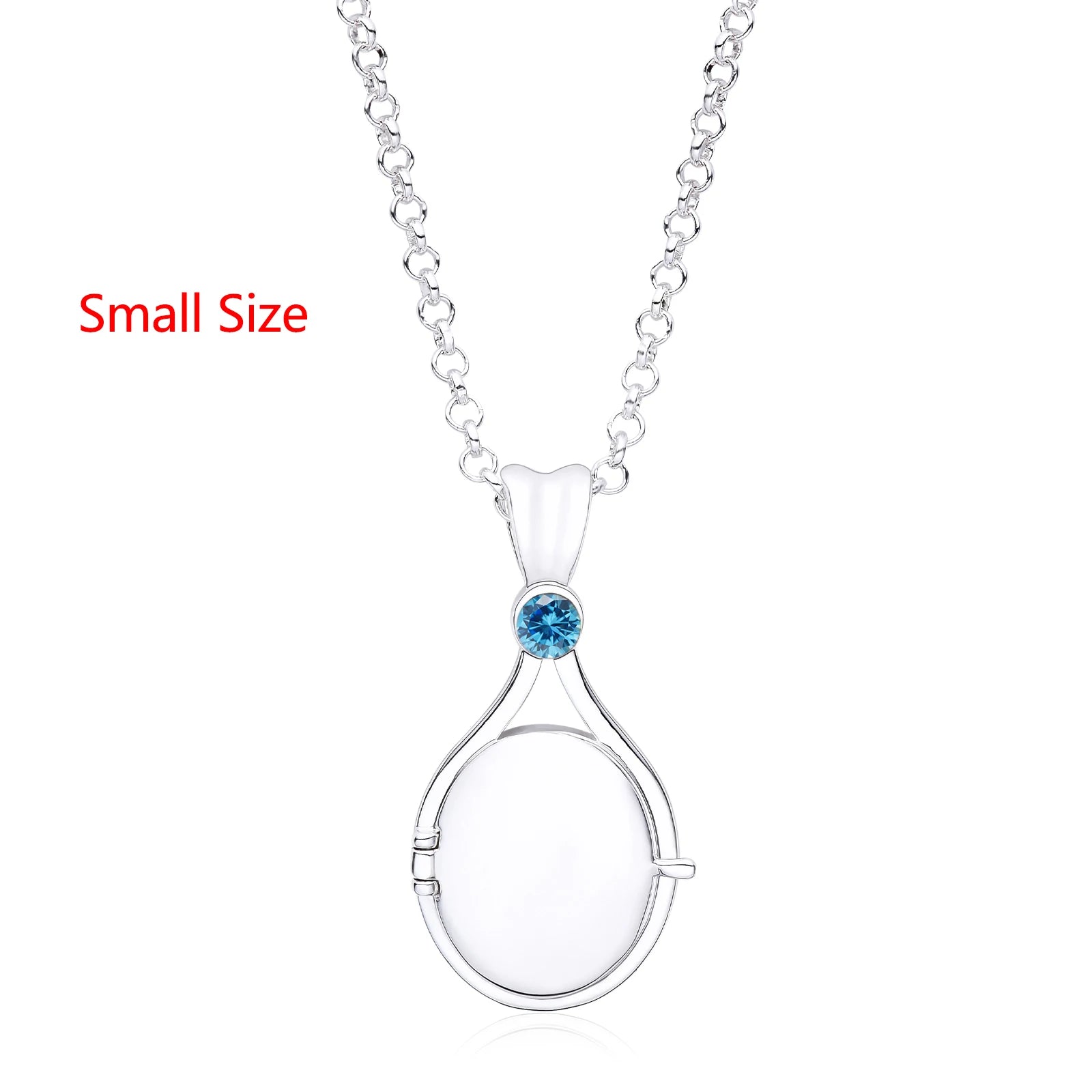 H2O Locket Pendant Necklace Mermaid Silver Color with Crystal Just Add Water Necklaces TV Movies Jewelry for Women Girls
