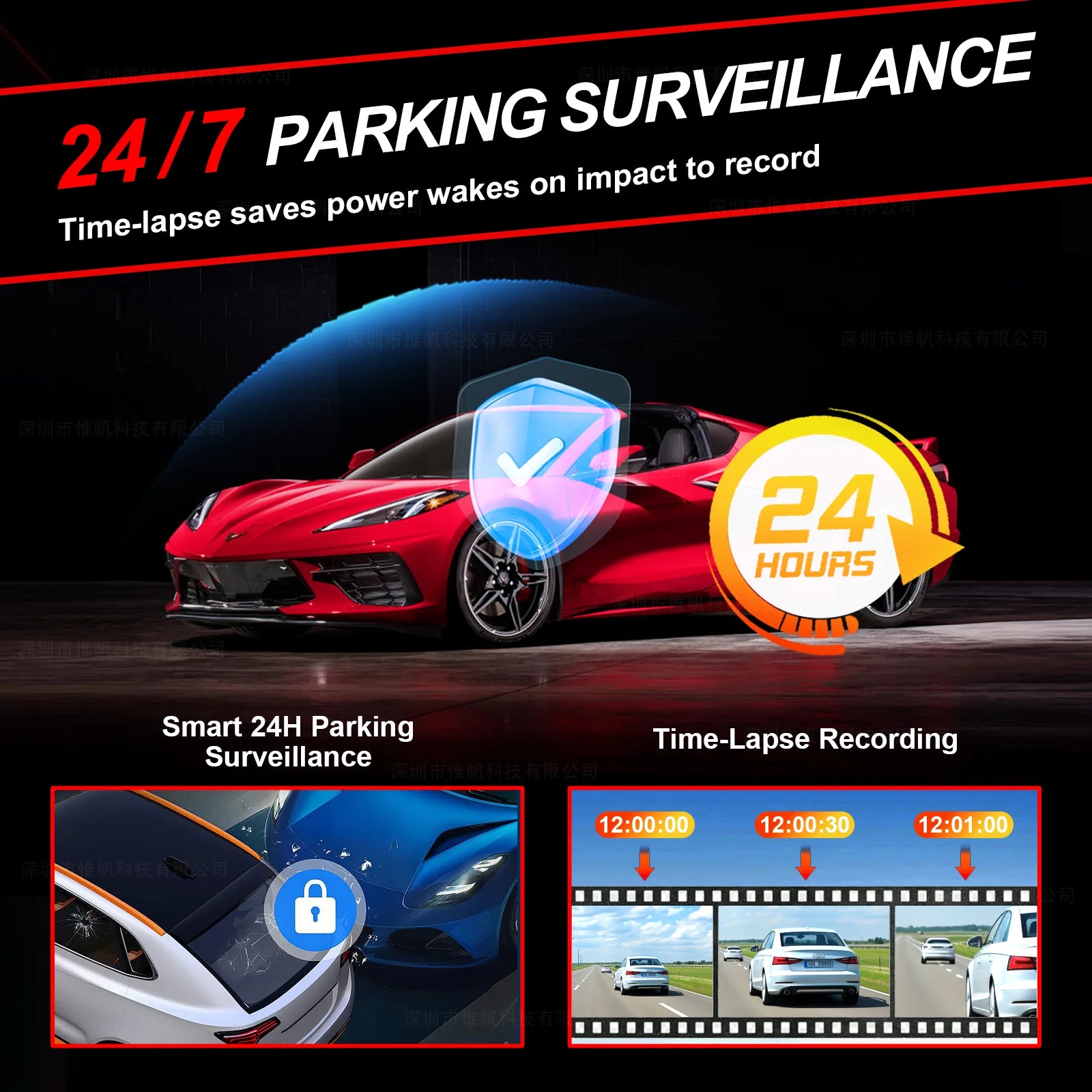 Dash Camera 4K for Cars DVR Dual-Channel HD 1080P Front and Rear GPS Car Camera WDR Night Vision WiFi APP Monitor Video Recorder