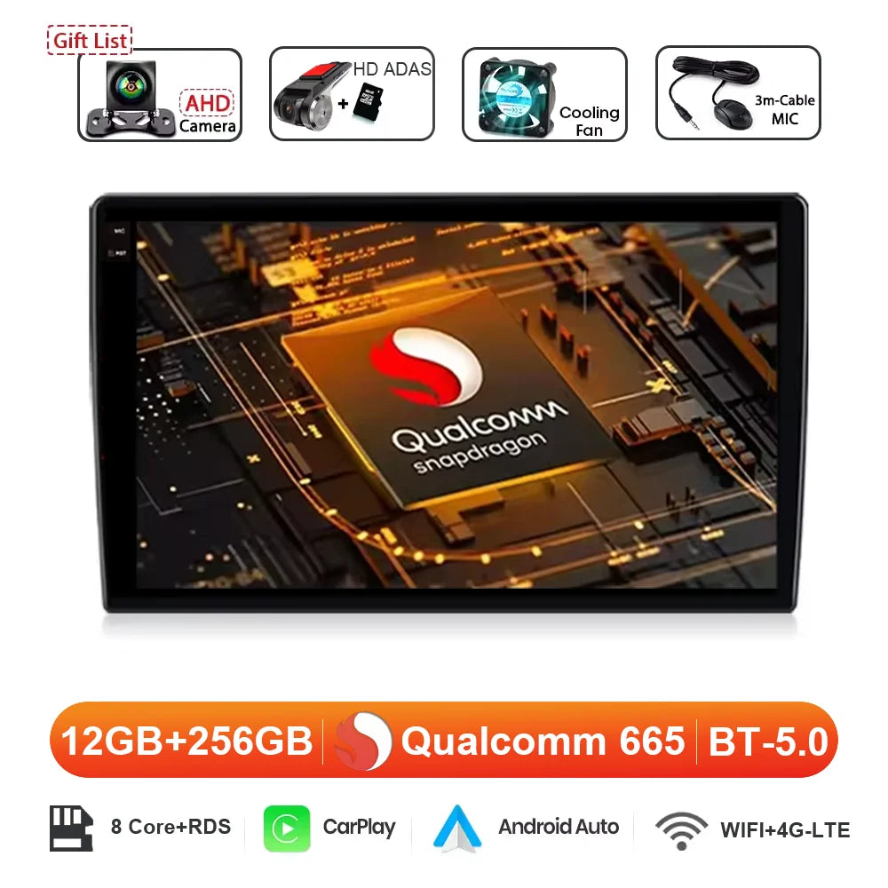 9" Android 16 for Honda City 2020‑2022 Car Stereo QLED HD Head Unit Touch Screen Wireless CarPlay GPS Navi BT WiFi DSP Player