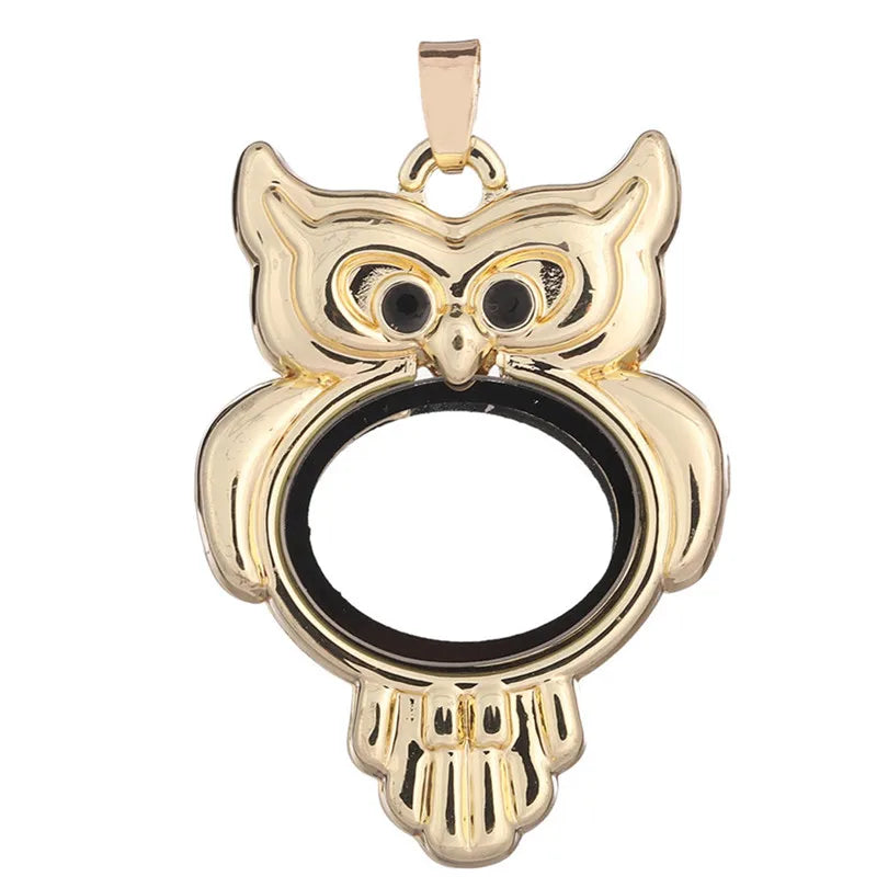 1Pc Punk Heart Round Memory Reliquary Photo Medaillon Pendant Glass Geometric Cremation Ashes Floating Locket кулон Jewelry