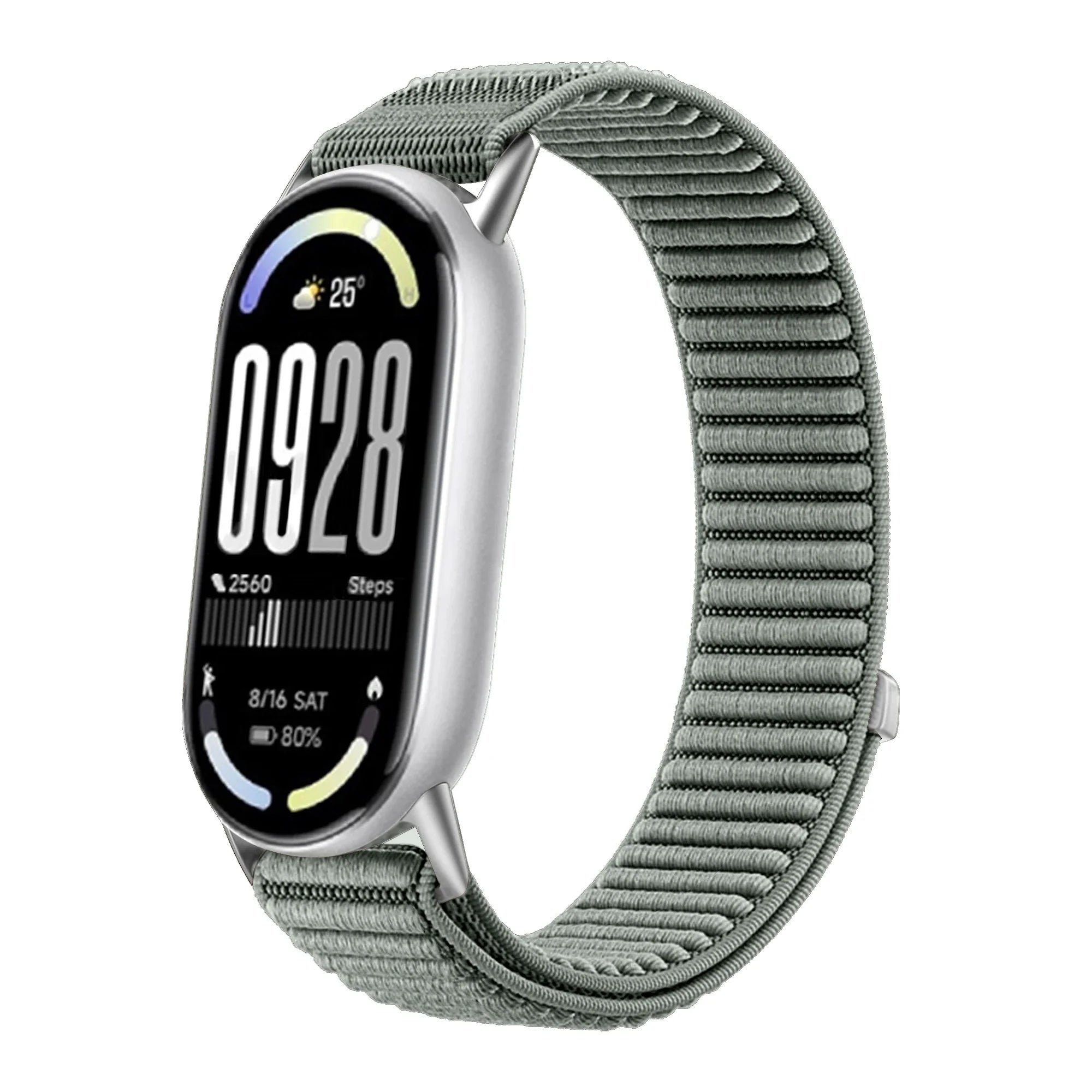 Original Nylon Loop Strap For Xiaomi Miband 10/9/8 Metal buckle Integration Bracelet Band For Miband 10 9 8 Breathable Wristband