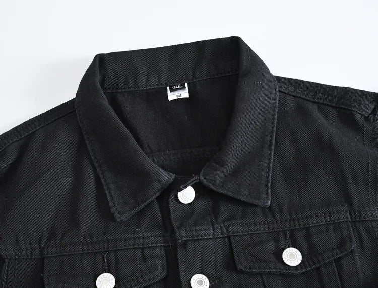 2025 Men's Fashion Jeans Sleeveless Jacket Vest Male Black Blue Denim Jeans Vest  Man Cowboy Outdoors Waistcoat Mens Jacket Vest