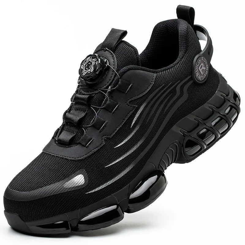 Men's Safety Shoes Protection And Elastic Safety Boots Fashionable Casual Shoes Breathable Odor Protection Men's Work Shoes